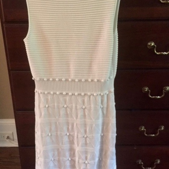 MILLY Bahia Jacquard White Knit Dress Small - Picture 3 of 6